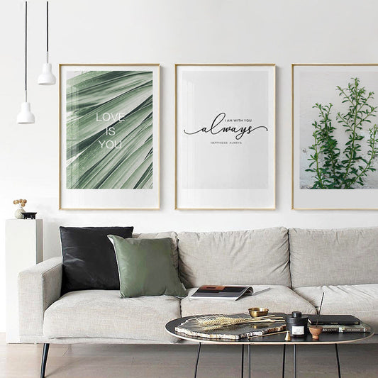 Modern Art Abstract Plant Watercolor Poster Print