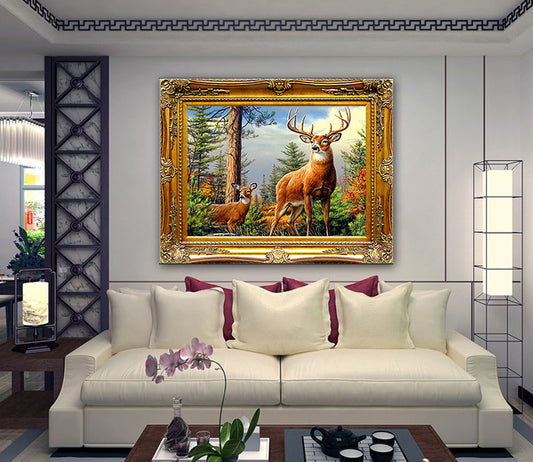 DIY 5D Deer Landscape Diamond Painting Kit